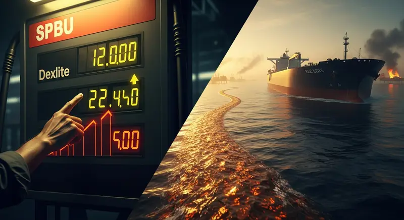 Ilustrasi kapal tanker dan spbu harga diesel meningkat