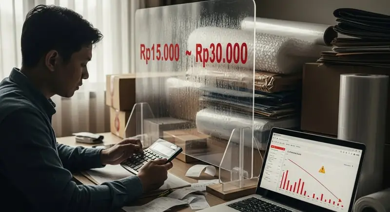 Ilustrasi Harga Plastik Naik dan Strategi Seller Online Bertahan Krisis